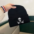 thumbnail image 6 of sunsanly Winter Beanie Hat Men Women Knit Skull Embroidered Warm Beanie Thick Stretchy Unisex Beanie Hat for Daily Wear Outdoor Sports, 6 of 7