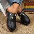 thumbnail image 5 of Xfvqtps Clogs for Women Mules Slide Closed Toe Clog Bead Decor Hollow out Comfortable Wedge Mule Black, 5 of 9