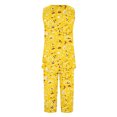 thumbnail image 3 of Conjunto de Verano para las Mujeres Impreso Cuello Redondo sin Mangas Y Pantalones, Casual de Dos Piezas para las Mujeres, 3 of 4