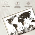 thumbnail image 6 of Elephant Stock Slate Gray World Map Wall Art - Horizontal Canvas Wall Art - Living Room Wall Decor - Map Canvas - White And Brown Decor - 48" x 32", 6 of 8
