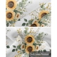 thumbnail image 6 of Sunflower Eucalyptus Kitchen Valances for Windows Farmhouse Linen Window Valance Curtain for Living Room Window Treatment Sage Green Botanical Watercolor Valance Rod Pocket Topper Drape, 42 x 12 Inch, 6 of 6