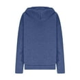 thumbnail image 4 of FRSASU Women's Full Zip up Hoodie Jacket Solid Color Long Sleeve Casual Outwear with Pockets Blue, 4 of 6