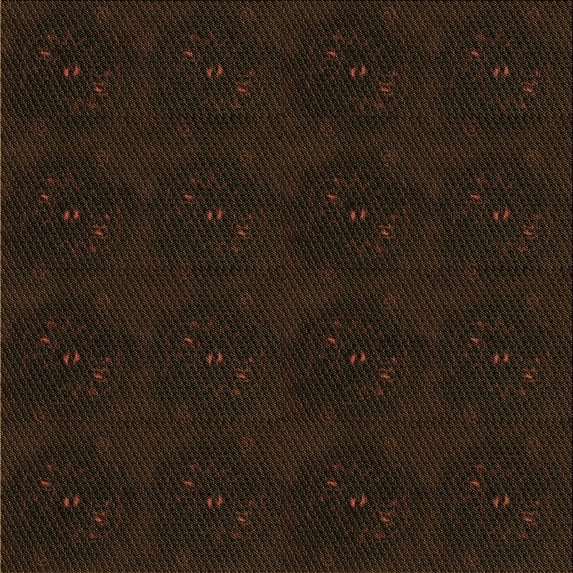 Ahgly Company Machine Washable Indoor Square Transitional Black Brown Area Rugs, 4' Square