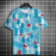 thumbnail image 2 of Camiseta de Navidad para hombre, camiseta de Festival, patrón de Reno de Papá Noel, Tops de manga corta con cuello redondo, Jersey deportivo, camisetas de verano, nuevo, 2 of 5