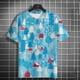 thumbnail image 2 of Camiseta de Navidad para hombre, camiseta de Festival, patrón de Reno de Papá Noel, Tops de manga corta con cuello redondo, Jersey deportivo, camisetas de verano, nuevo, 2 of 5