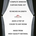 thumbnail image 4 of Sapphire Home Complete Window Sheer Curtain Panel Set with 4 Attached Panels 55x63 Each and 2 Valances with Beads and 2 Tiebacks -Easy Installation- Multicolor 63" Black and Gray, 4 of 7