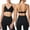 Black, variant on Women's Sports Bras Adjustable Deep V Neck Bras Wireless Spaghetti Strap Criss Cross Padded Low Support Bras B L