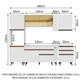 thumbnail image 3 of Cocina Integral Completa Modular Madesa Reims 260cm BB 04, 3 of 5