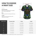 thumbnail image 4 of Xecao Peacock Feathers for Women's V-Neck T-Shirts-Elegant Half-Sleeve Tops Perfect for Summer-Large, 4 of 5