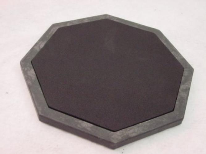 DRUM PRACTICE PAD 10" Black Silent Rubber Foam Octagon Percussion