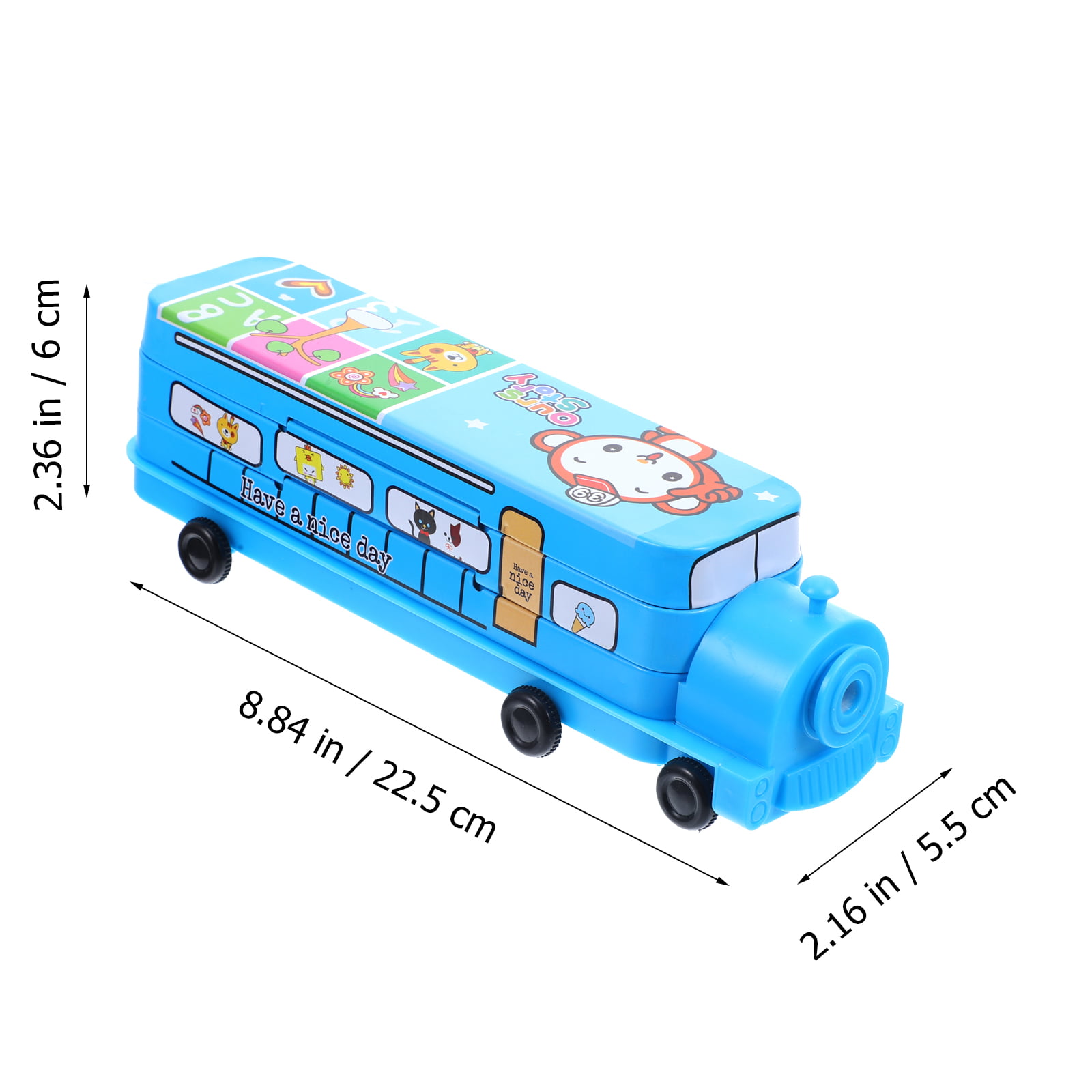1pc Creative Tiny Train Double-layer Pencil Case With Pencil Sharpener  Cartoon Toy Pencil Box For Student Kids Stationery Boxes - Pencil Cases -  AliExpress