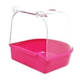 thumbnail image 6 of TOOYFUL Bird Bath Box Hanging Bath to Clean Pet Bird Bath Box Parrot Bath Shower Case with Hooks for Budgerigar Canary Budgie Pink, 6 of 10