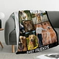thumbnail image 4 of Custom Blanket with Text Picture Collage Customized Throw Blankets, Birthday Anniversary Wedding Personalized Halloween Christmas Couples Gifts for Boyfriend Girlfriend Photo 8 30"×40", 4 of 6