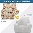 thumbnail image 5 of Renewold Ghost Flower Pumpkin Recliner Couch Cover Wear Resistant Reclining Couch Cover 4 Pieces Stretch Recliner Slipcover Furniture Protector Halloween Autumn Home Decor, 5 of 8