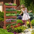 thumbnail image 5 of Wooden Vertical Raised Garden Bed, 5 Tier Garden Planters Raised Beds Freestanding Plant Stand Flower Rack Wooden Planter Box for Plants Herbs Flowers Vegetables Outdoor Indoor Gardening, 5 of 9
