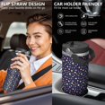 thumbnail image 5 of Modern 30oz Handheld Travel Tumbler with Handle – Double Wall Stainless Steel Insulated Cup, Flip Straw Lid, Leak-Proof & BPA-Free for Hot and Cold Drinks – Durable Coffee & Juice Mug Black, 5 of 7