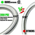 thumbnail image 4 of Upgraded 6 Feet High Pressure Braided Propane Hose Extension with Conversion Coupling 3/8" Flare to 1/2" Female NPT, 1/4" Male NPT, 3/8" Male Flare for BBQ Grill, Fire Pit, Heater, 4 of 8