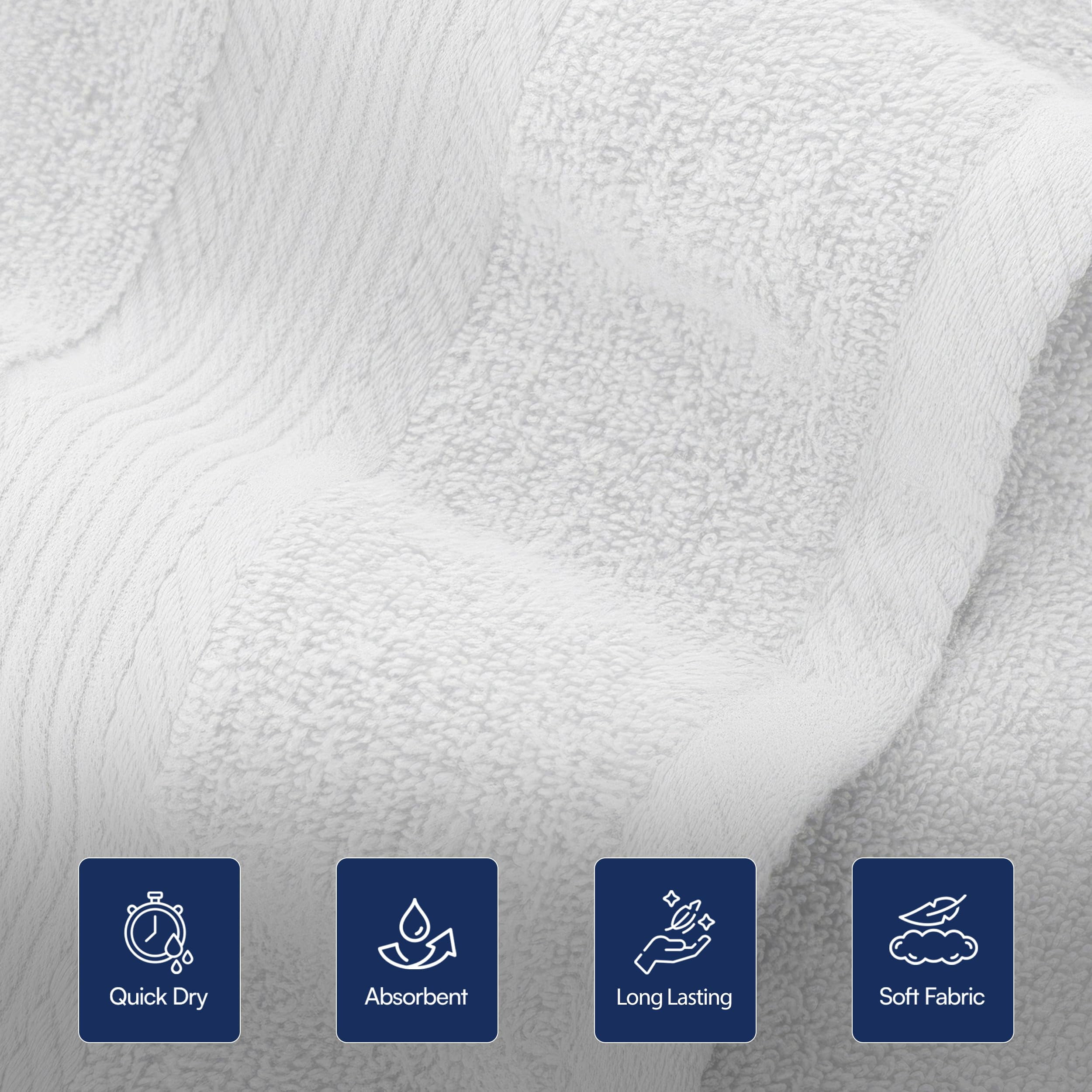 Linteum Textile 100% Cotton Premium Hand Towels 16x27 Inches [Pack of 24] White
