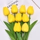 thumbnail image 1 of flores de tulipanes artificiales de tacto real, tulipanes amarillos falsos de Holanda, ramo de tulipanes de poliuretano, flores de látex para boda, fiesta, oficina, hogar, cocina, decoración (amarillo) Sailing Electrónica, 1 of 4
