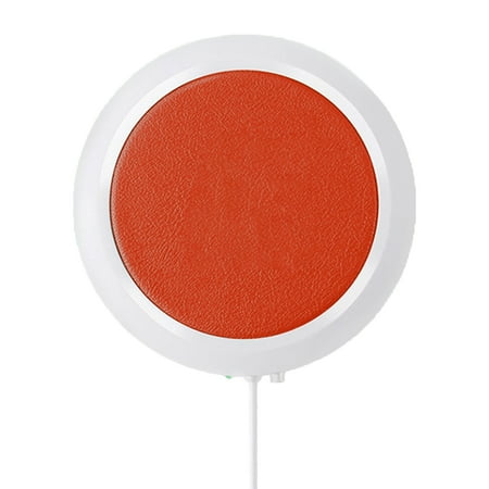 

Gwong Heating Coaster USB Power Safe Lightweight Easy to Carry Electric Coffee Mug Cup Warmer for office(Orange)