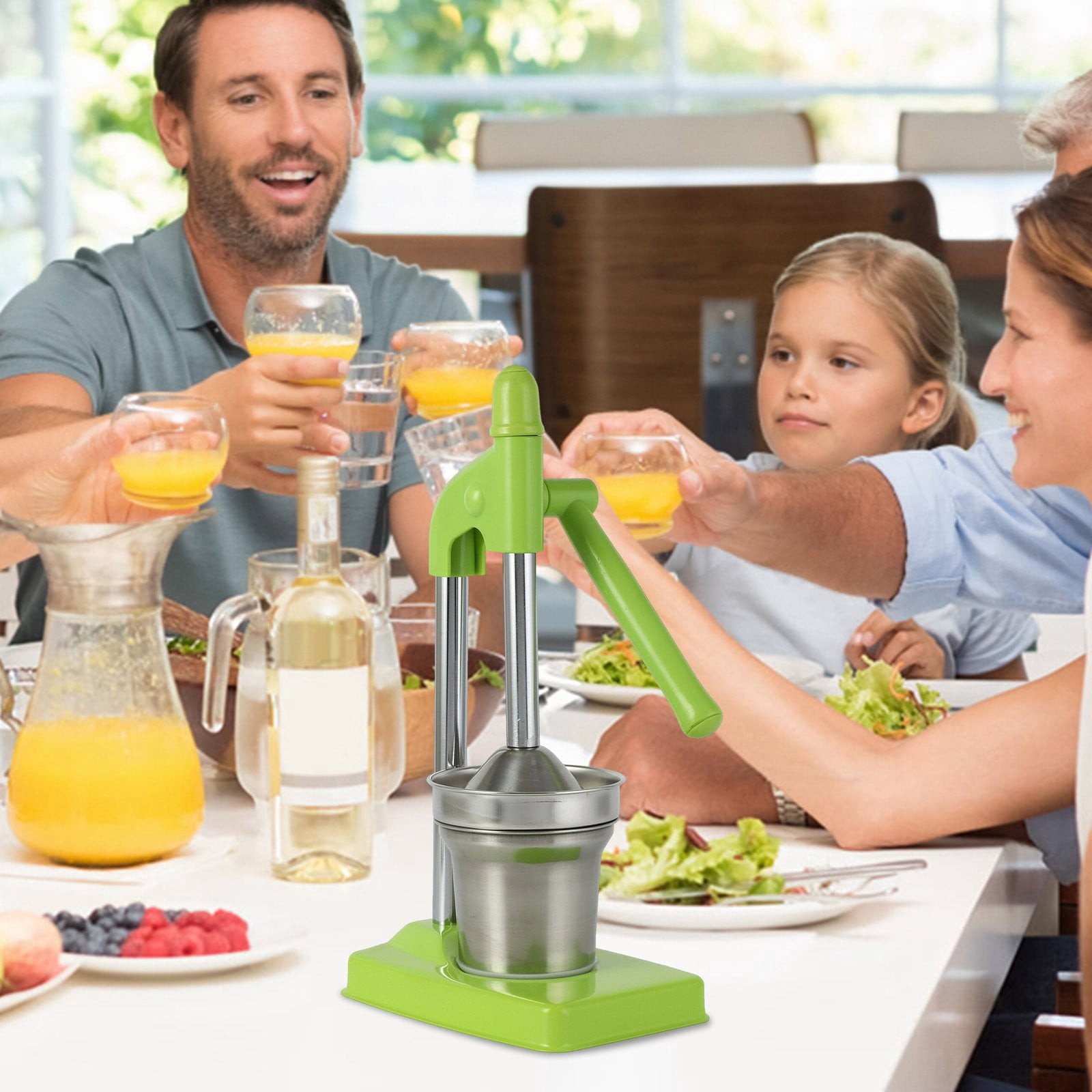 Centrifugal Juicer, Fdelink Stainless Steel Juicer Extra Large Commercial Grade Manual Hand Countertop Squeezer for Fresh Orange Juice