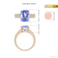 thumbnail image 4 of Angara Natural 2.6 Ct. Tanzanite with Diamond Classic Ring in 14K Rose Gold for Women (Ring Size: 11.5), 4 of 9