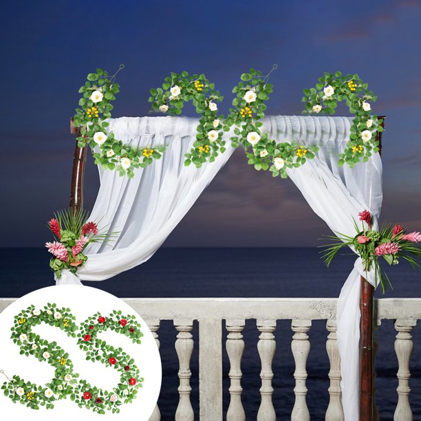 Xihbxyly Liquidación de Tallas Grandes para Mujeres Simulación de Hojas de Rosa de Ratán, Decoración para Fiestas de Bodas y Navidad, Peonías de Rosa, Flores de Seda, Plantas Verdes, Decoración de In