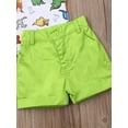 thumbnail image 5 of Dewadbow Kids Baby Boy Outfits Animal Print Short Sleeve T-Shirt Top Pants Set, 5 of 6