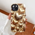 thumbnail image 2 of Luxury Gold Heart iPhone Case Valentine's Day Gift for Women, Compatible with iPhone 11/12/13/14/15/16 (Pro Max/Plus), 2 of 9