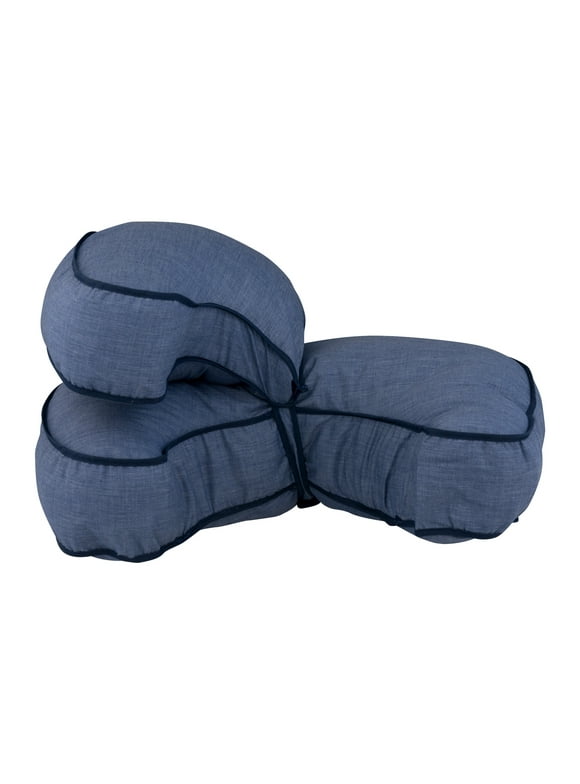 Leachco Natural Boost Basic Denim  Adjustable Nursing Pillow