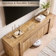 thumbnail image 4 of KeyWhat Modern TV Stand for TVs Up to 80", Storage Cabinet, 6 Compartments, Hidden Handles, 4 of 8