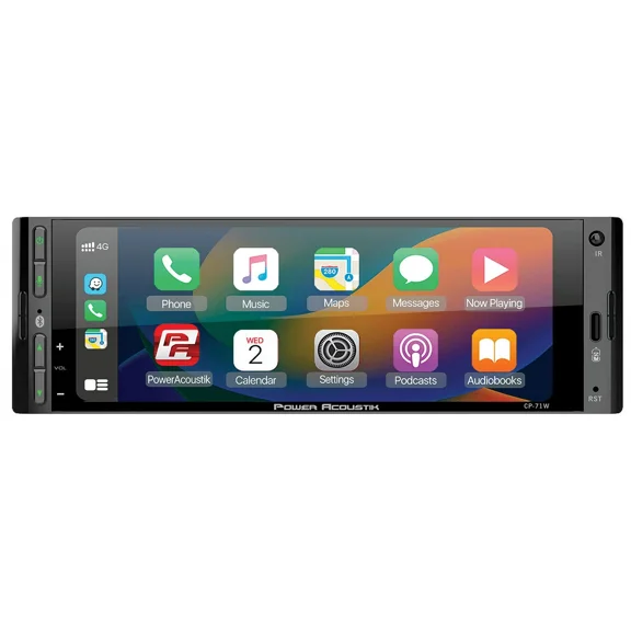 Pre-Owned Power Acoustik CP-71WA Single DIN 6.5" Color Touchscreen Car Stereo with Bluetooth Connected Apple CarPlay + Android Auto