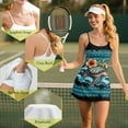 thumbnail image 6 of Yuyamidu 2 Pieces Womens Tennis Dress with Built in Shorts Size M Sea Turtle Sleeveless Golf Dresses Blue Aztec Athletic Workout Dress with Pockets Pickleball Outfits, 6 of 7