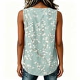 thumbnail image 4 of ClodeEU Women's Floral Print Sleeveless Tank Top, Round Neck Casual Flowy Blouse n-Multicolor,Women's Plus L, 4 of 5