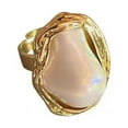 thumbnail image 2 of rygai Elegant Women Irregular Faux Pearl Open Ring Exquisite Alloy Jewelry Fashion Finger Ring Banquet Party Accessories Jewelry Gift,Golden, 2 of 7
