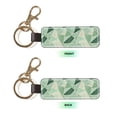 thumbnail image 4 of Keychain 6×3.1×1inpu Leather With Delicate Touch And Strong Recognition Is Used For Daily Travel, Work And Picnic Palegreen Geometric Lines_2, 4 of 8