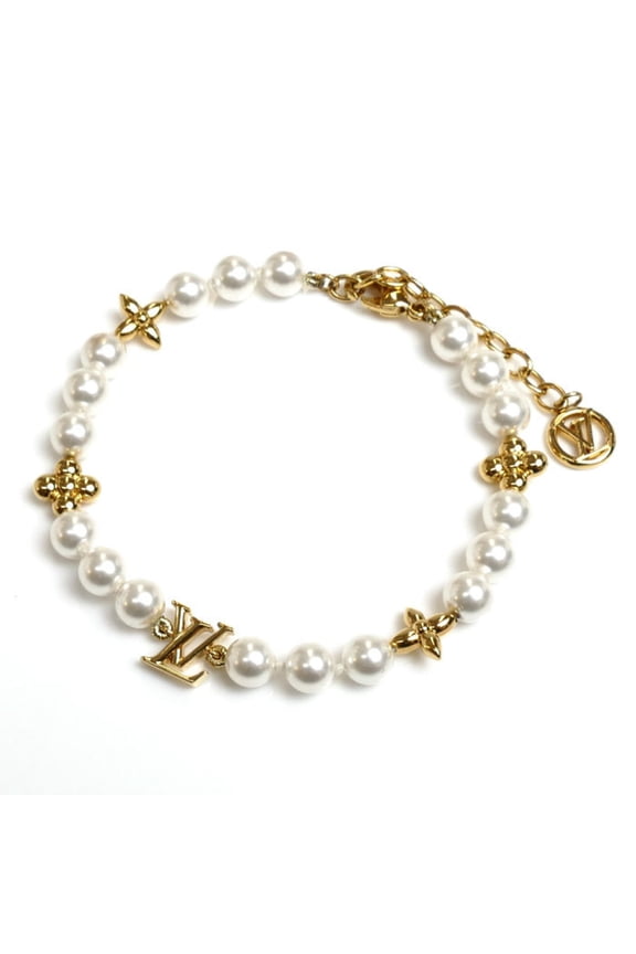 Pre-Owned LOUIS VUITTON Louis Vuitton GP Faux Pearl Bracelet - My LV M1129A 18/21cm... (Good)