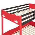thumbnail image 6 of Car-Shaped Twin over Twin Bunk Bed with tires for Kids Teens, Red, 6 of 11