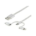 thumbnail image 2 of StarTech 1m (3ft) USB Multi-Charger Cable - Lightning, USB-C, Micro-B, 2 of 10