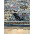 thumbnail image 2 of EORC Blue Hand Knotted Wool Traditional Modern Knot  Rug, 8' x 10, 2 of 2