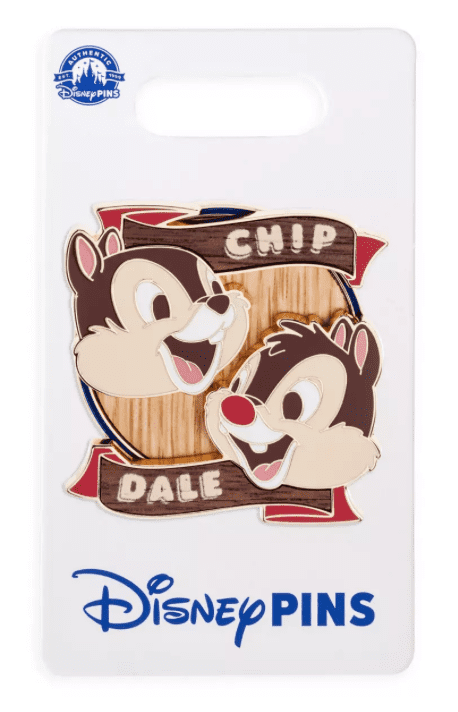 Disney Parks Chip 'n Dale Wood Inlay Pin New With Card - Walmart.com