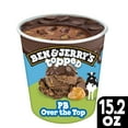 thumbnail image 3 of Ben & Jerry's Non-GMO Top Peanut Butter over The Top Ice Cream Cage-Free Eggs Kosher Milk, 1 Pint, 3 of 10