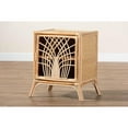 Baxton Studio Danna Modern Bohemian Natural Brown Rattan Nightstand ...