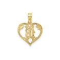 thumbnail image 4 of 14k Yellow Gold Heart Pendant with Script 16 and Leaf Accents, Sweet Sixteen Jewelry for Women, Symbolic Milestone Necklace Keepsake, 4 of 6