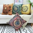 thumbnail image 2 of Pack de 4 Fundas de Cojín, Bohemia Brújula Medallón Estampado Algodón 45x45cm oso de fresa Electrónica, 2 of 5