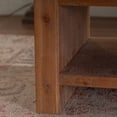 thumbnail image 3 of Large Rectangular Coffee Table with Storage Shelf - Rustic Design, 3 of 10