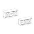 thumbnail image 7 of Furniture of America Nimmer Sliding Door with 6-Shelf Wood Antique White TV Stand, 7 of 7