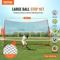 thumbnail image 2 of VEVOR Barricade Backstop Net, 16x10 ft Ball Sports Barrier Netting, Portable Practice Equipment with Carry Bag, Protection Screen for Baseball Softball Soccer Hockey Training, for Backyard, 2 of 9