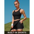 thumbnail image 3 of Charmo Womens 2 Piece Tennis Skirts Sets Athletic Dress with Bulit-in Shorts and Pockets, 3 of 8