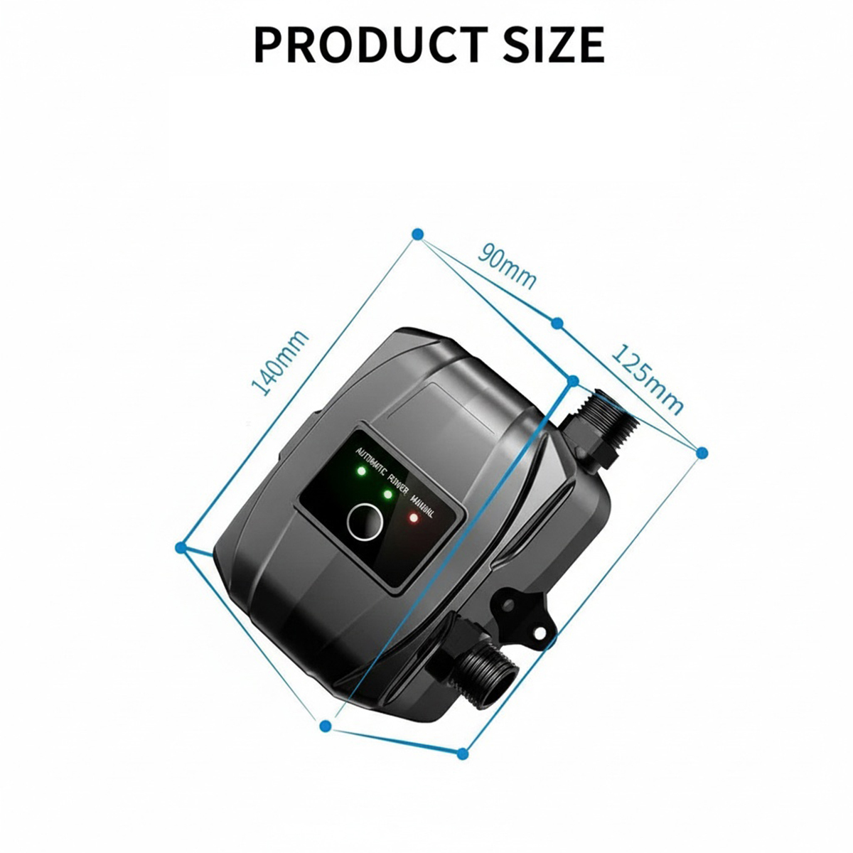 Eurhowing 24V Automatic Water Pressure Booster Pump, 8.5 Gal Tank, Intelligent Constant Pressure Pump for Home Water Supply & Hot Water Recirculation & Irrigation Systems